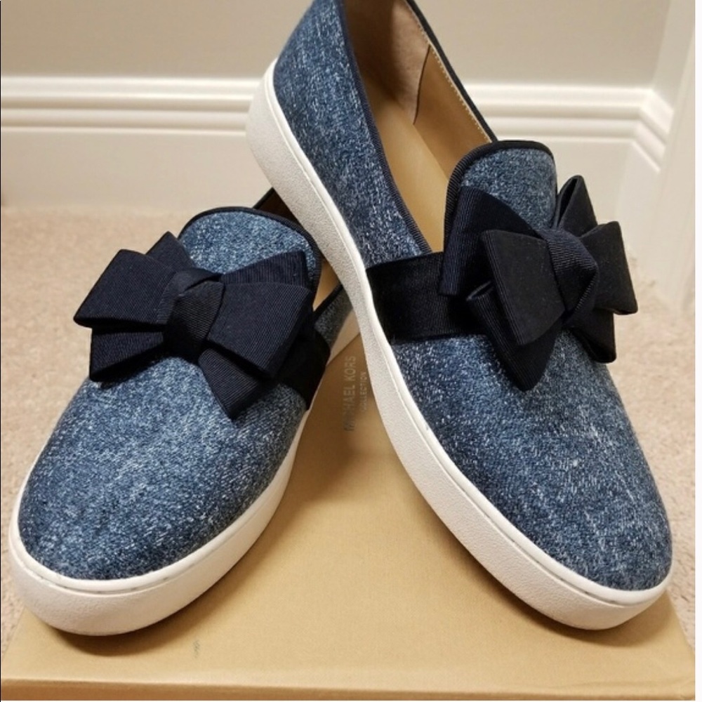 Michael Kors Denim Sneakers with Bow Size 9